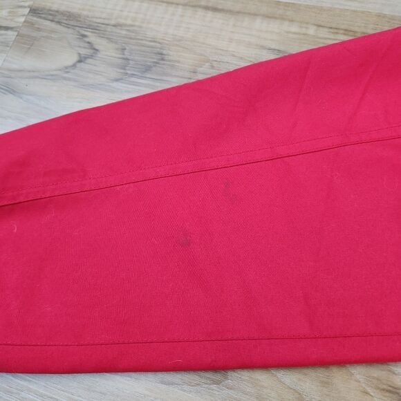 💜PartyLite Red Lightweight Belted Trench Jacket Medium - Picture 13 of 13